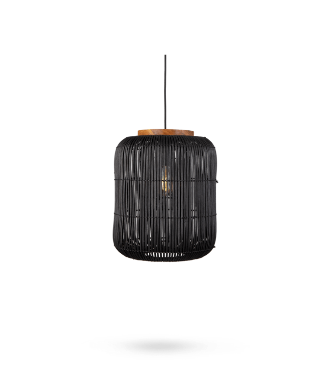D-Bodhi Barrel Hanglamp | Charcoal | H43 x D35 cm