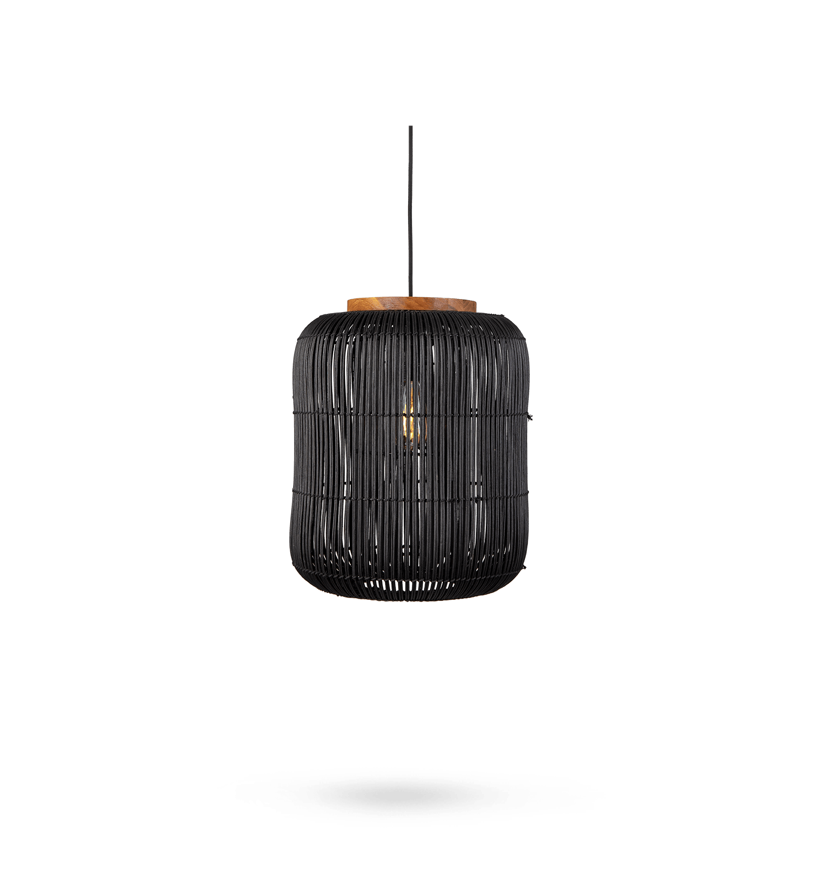 D-Bodhi Barrel Hanglamp | Charcoal | H43 x D35 cm