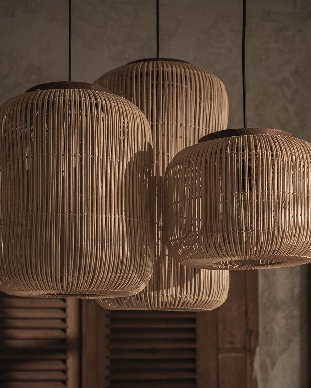 D-Bodhi Barrel Hanglamp | Naturel | H43 x D35 cm