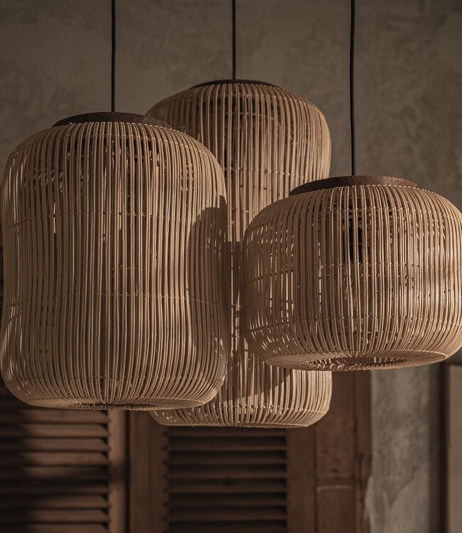 D-Bodhi Barrel Hanglamp | Naturel | H43 x D35 cm