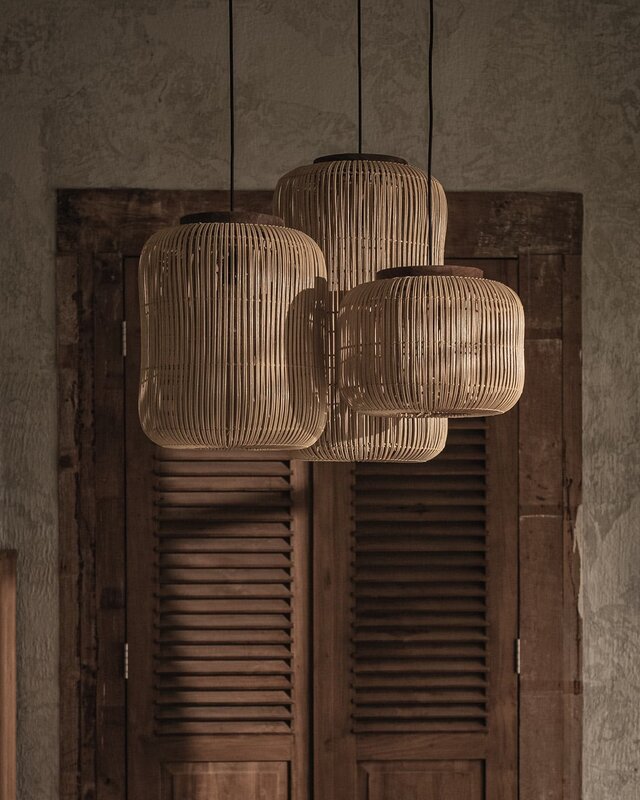 D-Bodhi Barrel Hanglamp | Naturel | H43 x D35 cm