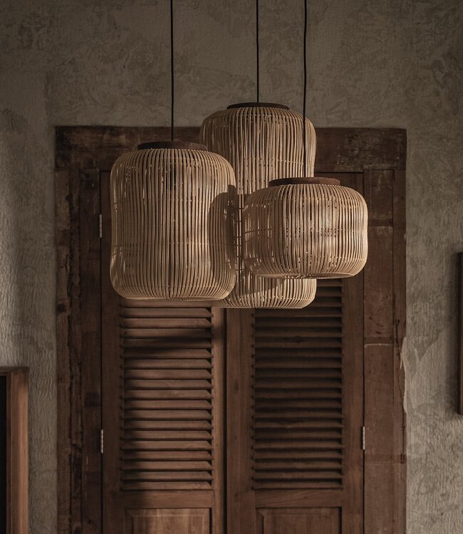 D-Bodhi Barrel Hanglamp | Naturel | H43 x D35 cm