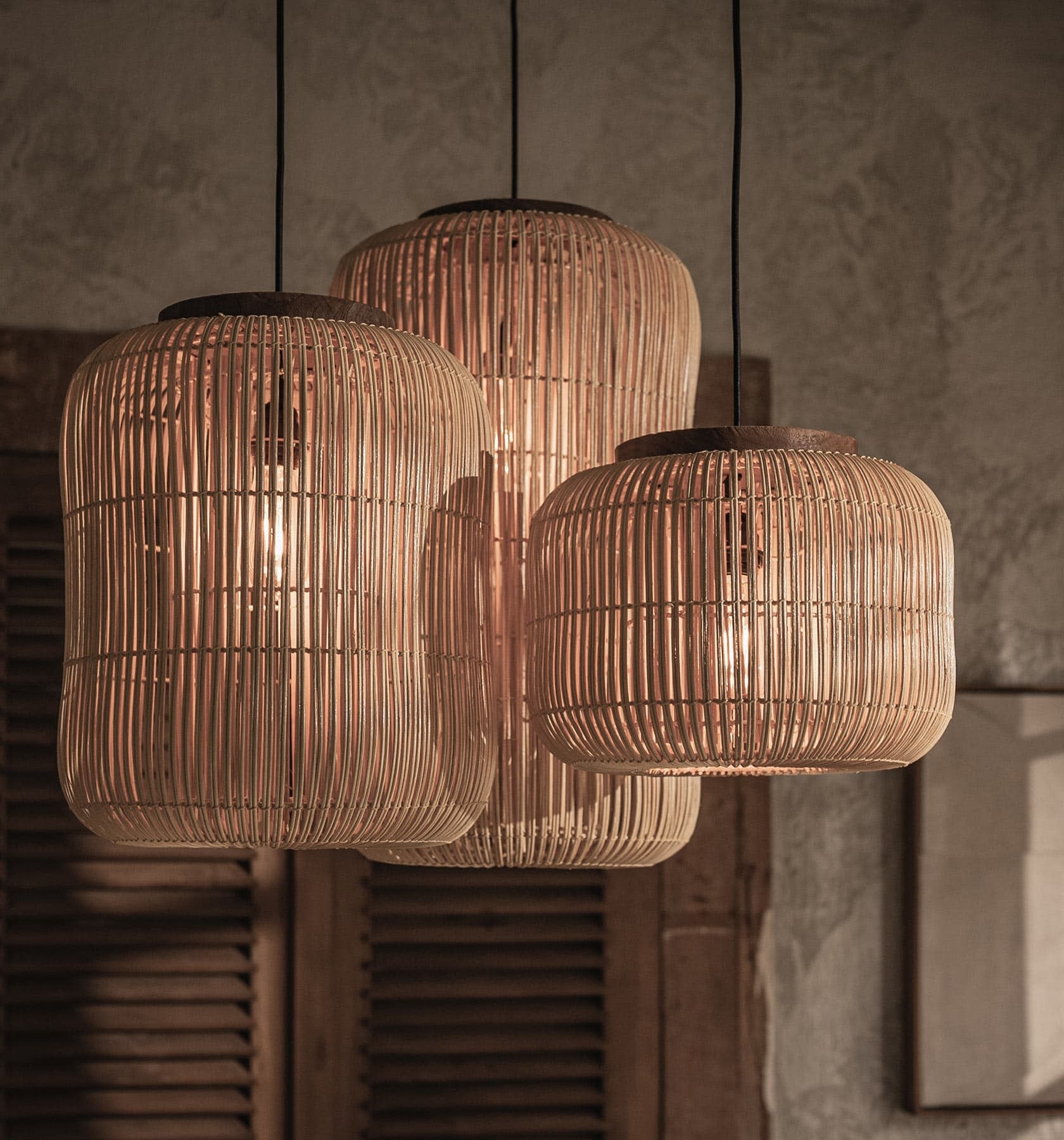 D-Bodhi Barrel Hanglamp | Naturel | H43 x D35 cm