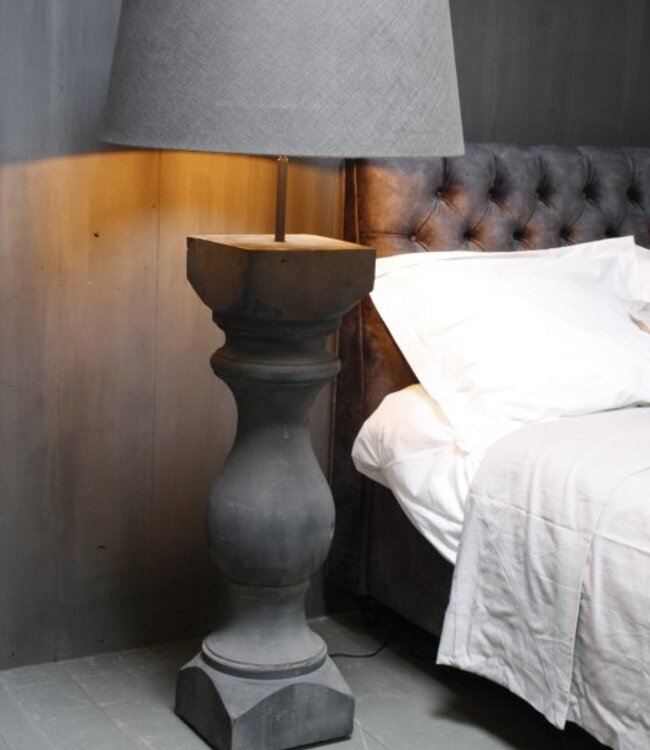 Frezoli Baluster Vloerlamp Rovigo Grijs/Zwart | 2 Maten!