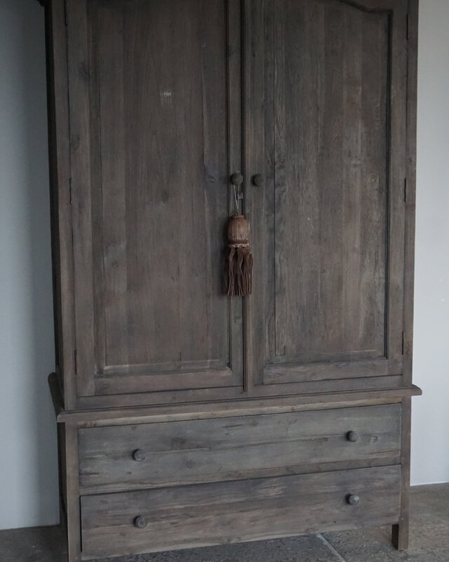 Luksa Home Collection Linnenkast Dick | Antique Grey | H210xB131xD60 cm