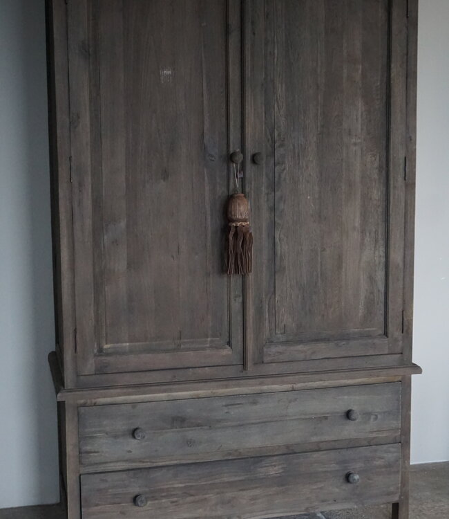 Luksa Home Collection Linnenkast Dick | Antique Grey | H200xB120xD60 cm