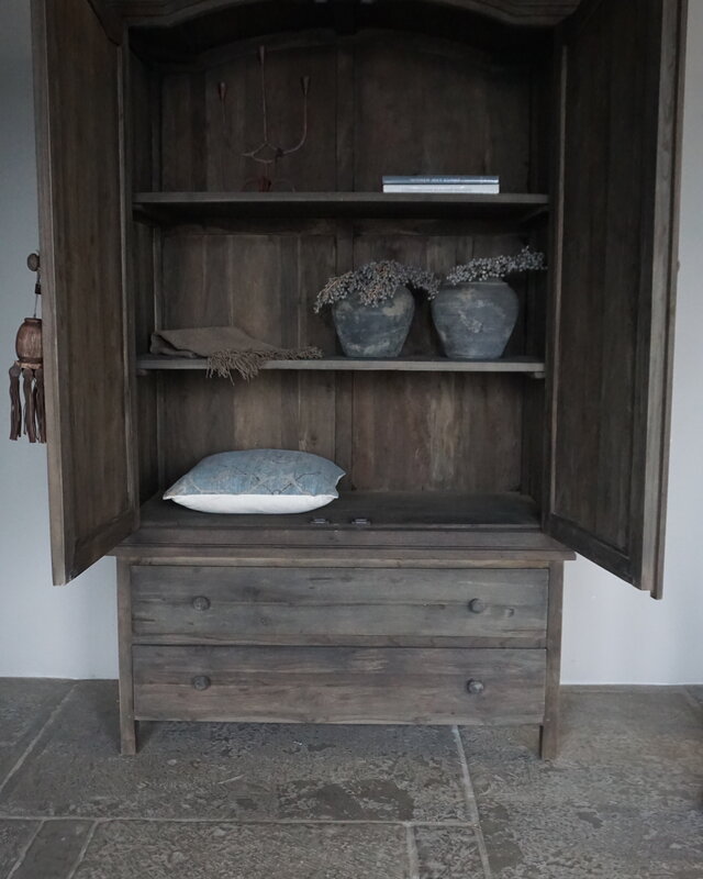 Luksa Home Collection Linnenkast Dick | Antique Grey | H210xB131xD60 cm
