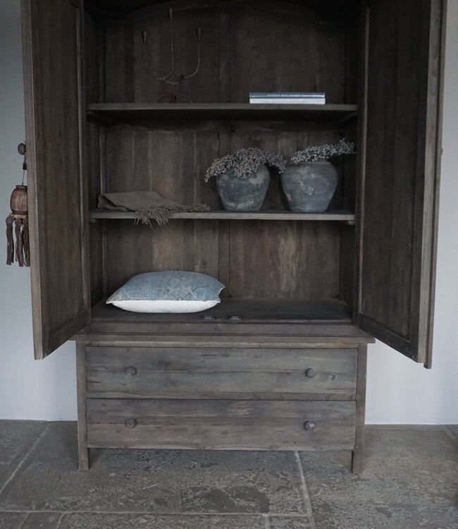 Luksa Home Collection Linnenkast Dick | Antique Grey | H200xB120xD60 cm