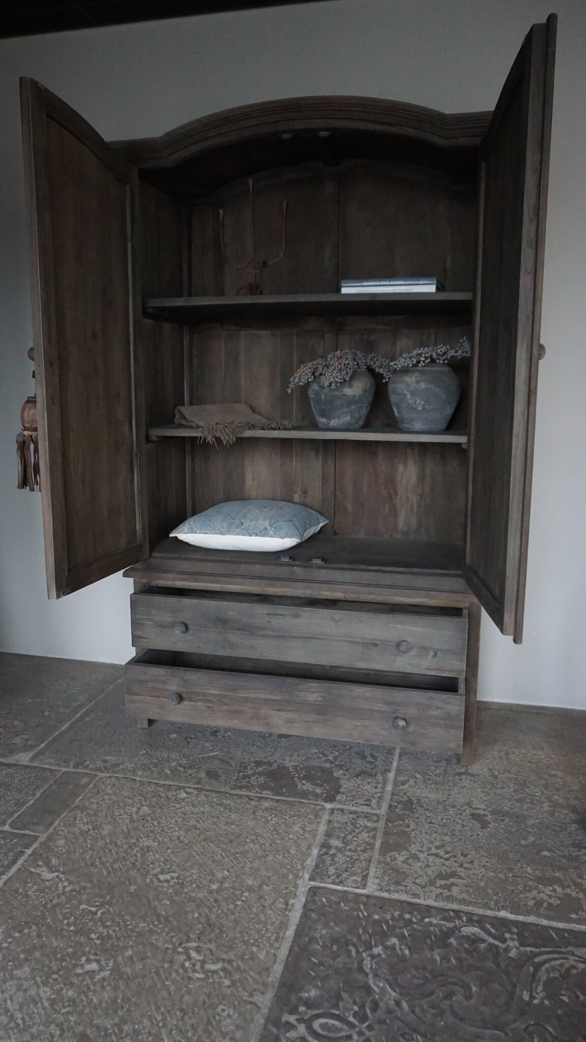 Luksa Home Collection Linnenkast Dick | Antique Grey | H210xB131xD60 cm