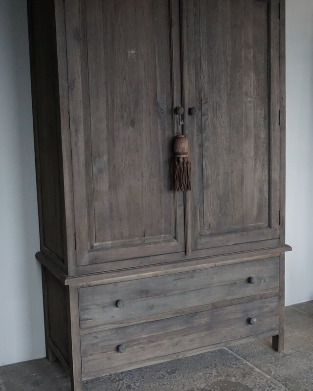 Luksa Home Collection Linnenkast Dick | Antique Grey | H210xB131xD60 cm