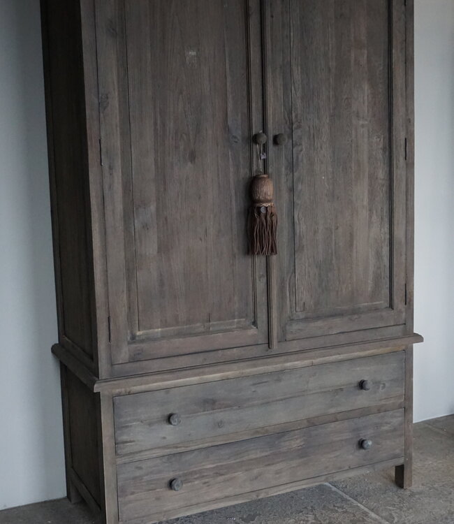 Luksa Home Collection Linnenkast Dick | Antique Grey | H200xB120xD60 cm