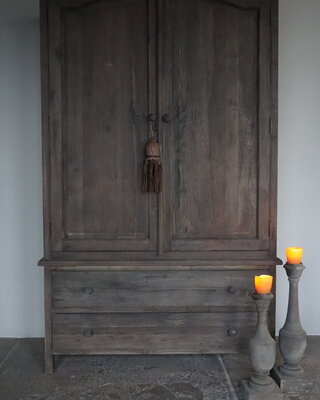 Luksa Home Collection Linnenkast Dick | Antique Grey | H200xB120xD60 cm