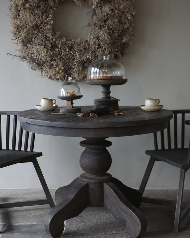 Luksa Home Collection Eetkamertafel Chloe | Rond | Oud Hout | Kies Afmeting!