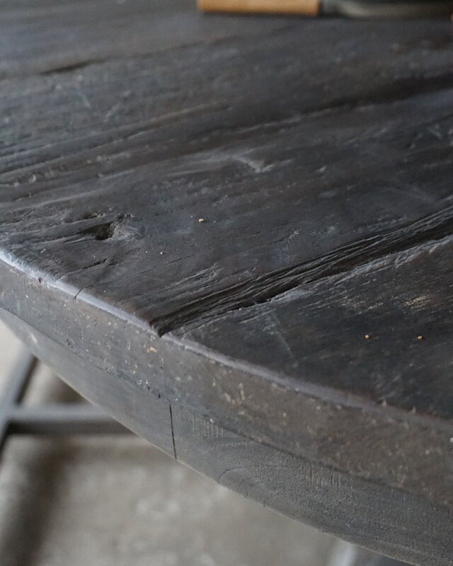 Luksa Home Collection Eetkamertafel Chloe | Rond | Oud Hout | Kies Afmeting!