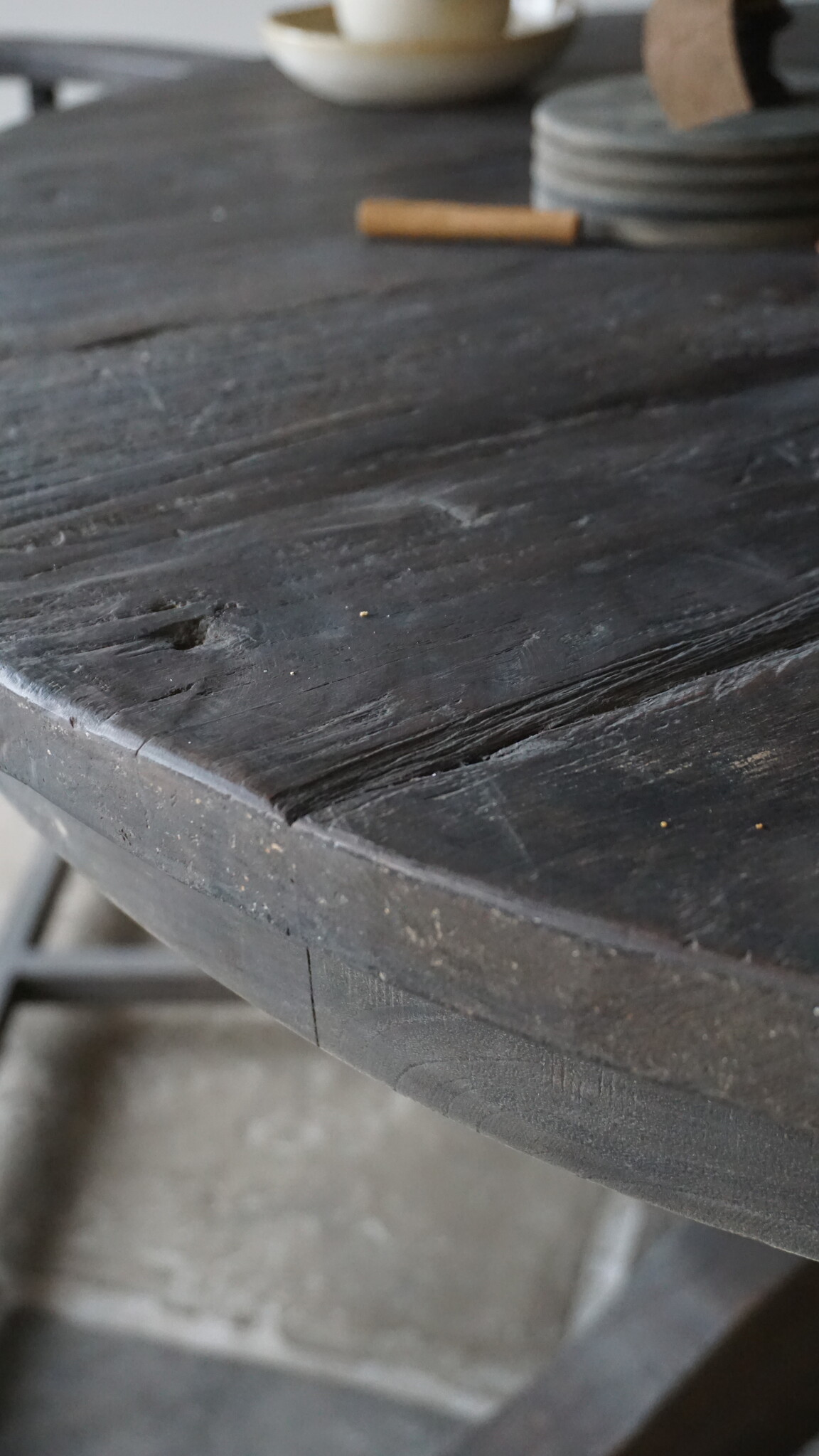 Luksa Home Collection Eetkamertafel Chloe | Rond | Oud Hout | Kies Afmeting!