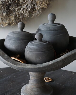 Aura Peeperkorn Pot Met Deksel | Grey | 3 Maten