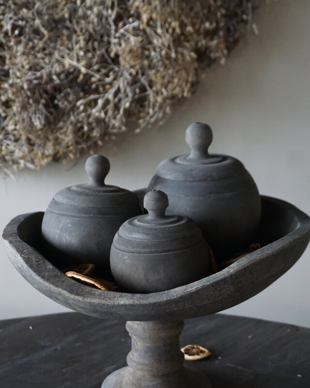 Aura Peeperkorn Pot Met Deksel | Grey | 3 Maten