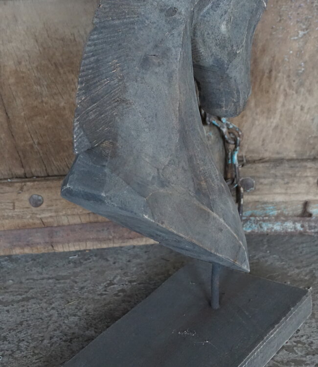 Luksa Home Collection Paardenhoofd Op IJzeren Standaard | 50x30x20 cm