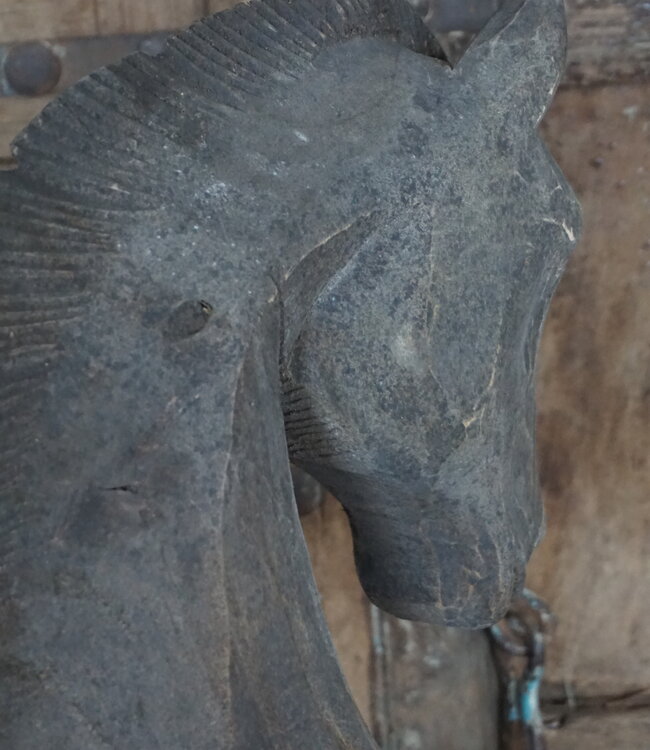 Luksa Home Collection Paardenhoofd Op IJzeren Standaard | 50x30x20 cm