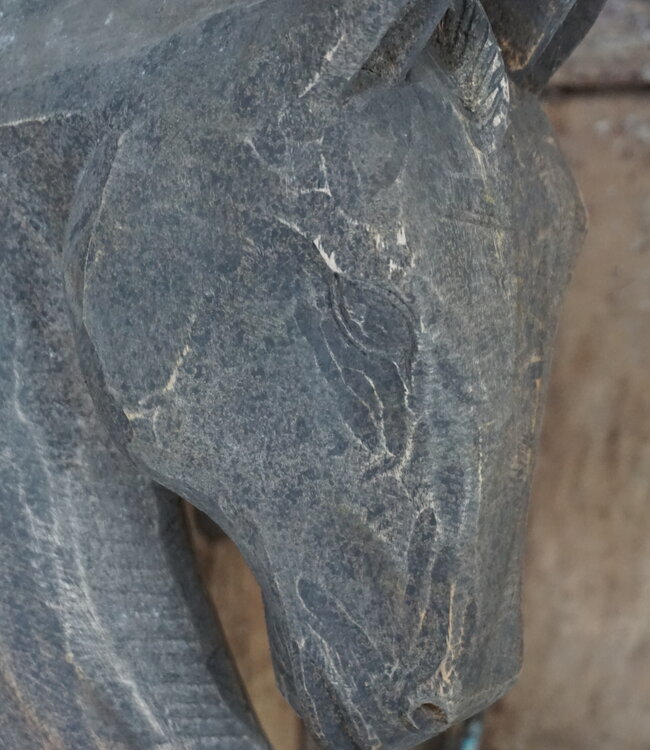 Luksa Home Collection Paardenhoofd Op IJzeren Standaard | 50x30x20 cm