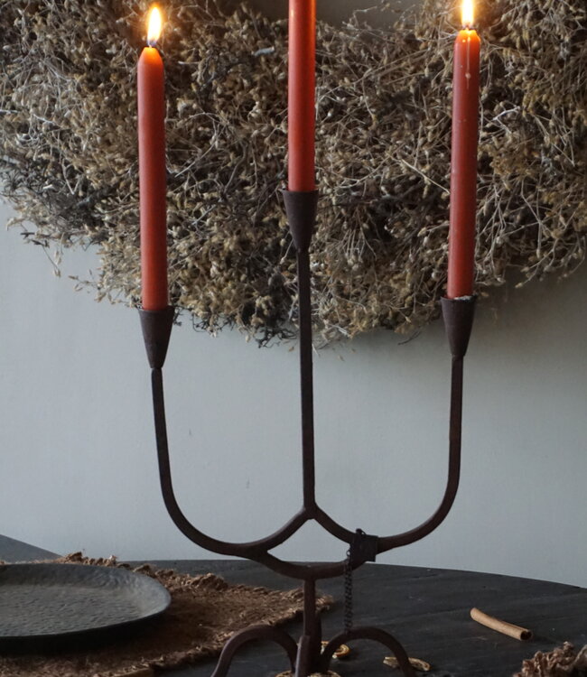 Aura Peeperkorn Kandelaar/Kaarshouder Marrakech 3-Arms | H45xB25 cm