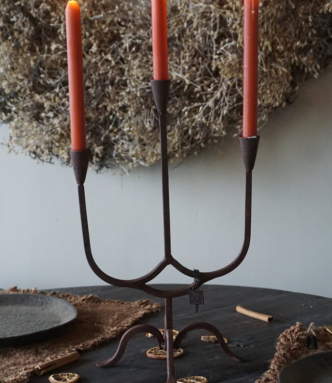 Aura Peeperkorn Kandelaar/Kaarshouder Marrakech 3-Arms | H45xB25 cm