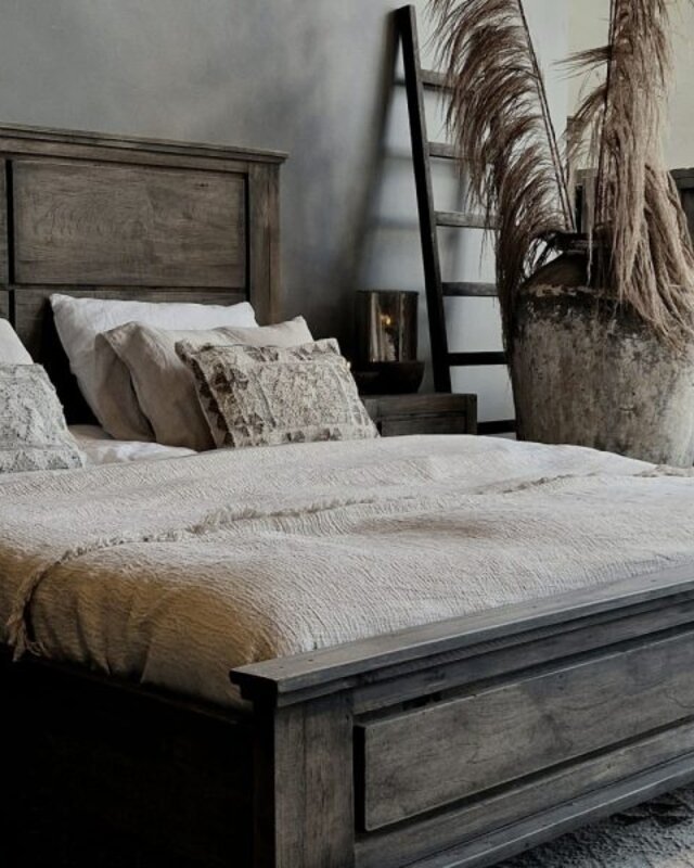 Luksa Home Collection Bed Brit | Antique Grey | 4 Maten Verkrijgbaar!