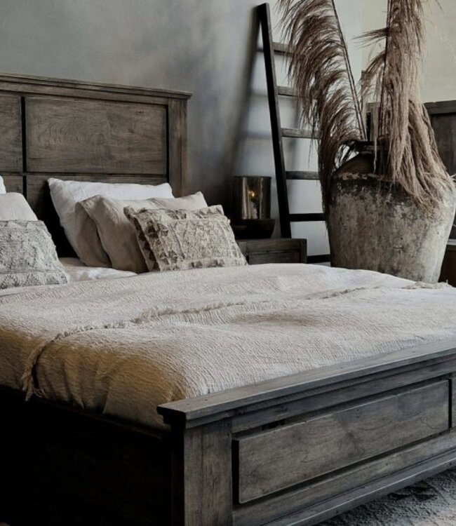 Luksa Home Collection Bed Brit | Antique Grey | 3 Maten Verkrijgbaar!