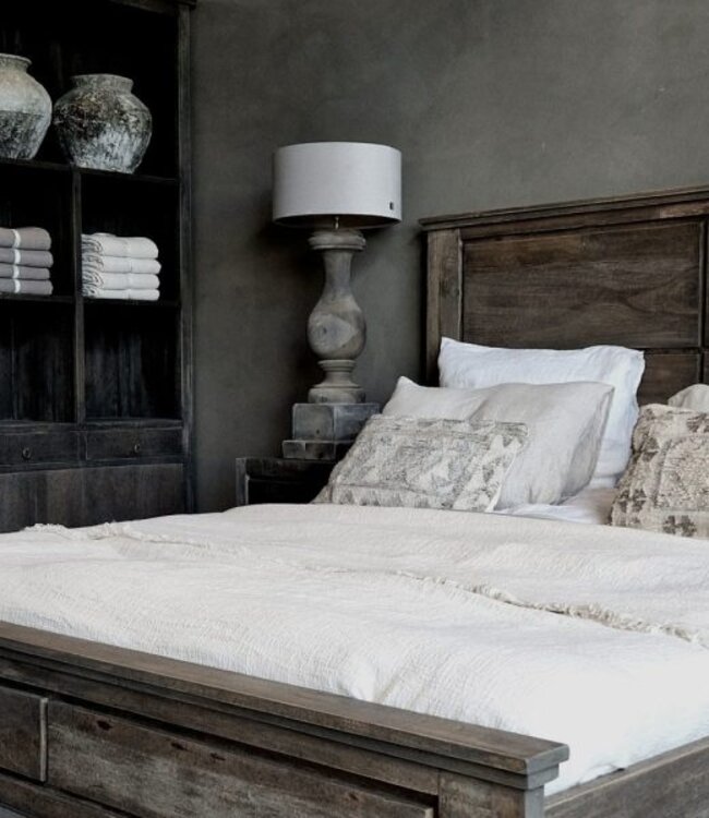 Luksa Home Collection Bed Brit | Antique Grey | 3 Maten Verkrijgbaar!