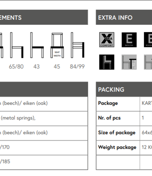 Rene Houtman Barstoel Cassan kiss stof met grijze houten poten
