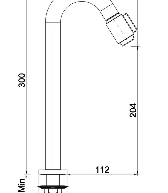 Wiesbaden Victoria Fonteinkraan XL | 1/2'' | Geborsteld Brons Koper