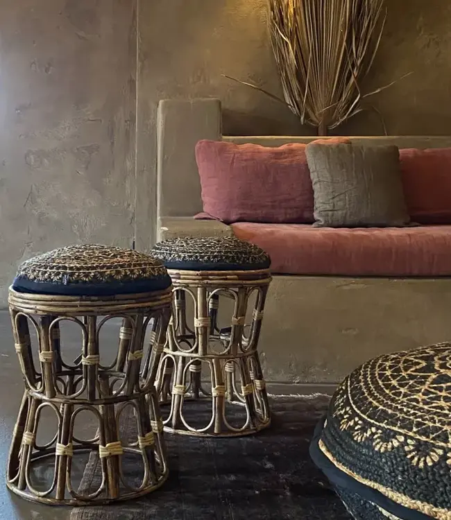 Hoffz Kruk Nila Bamboe L34 x B34 x H38 cm