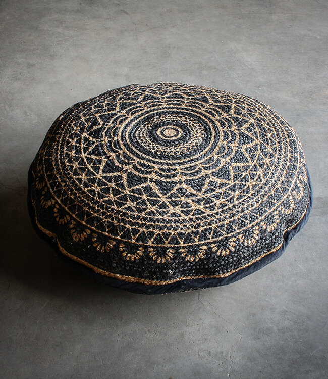 Hoffz Ronde Vloerkussen Daya Jute D85 x H27 cm