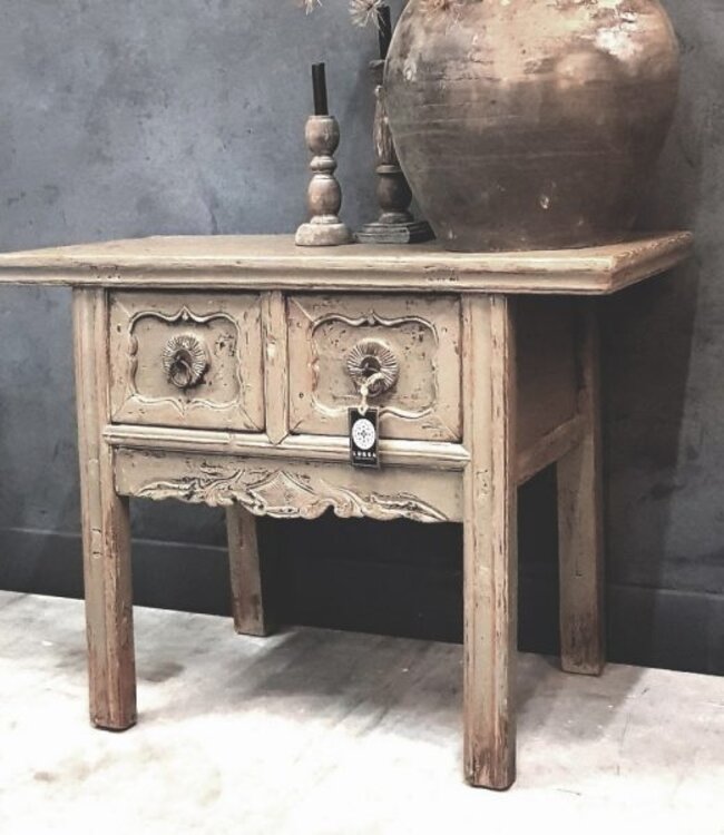 Luksa Home Collection Wandtafel | 2 Laden | Aziatisch | H80 x B110 x D45 cm