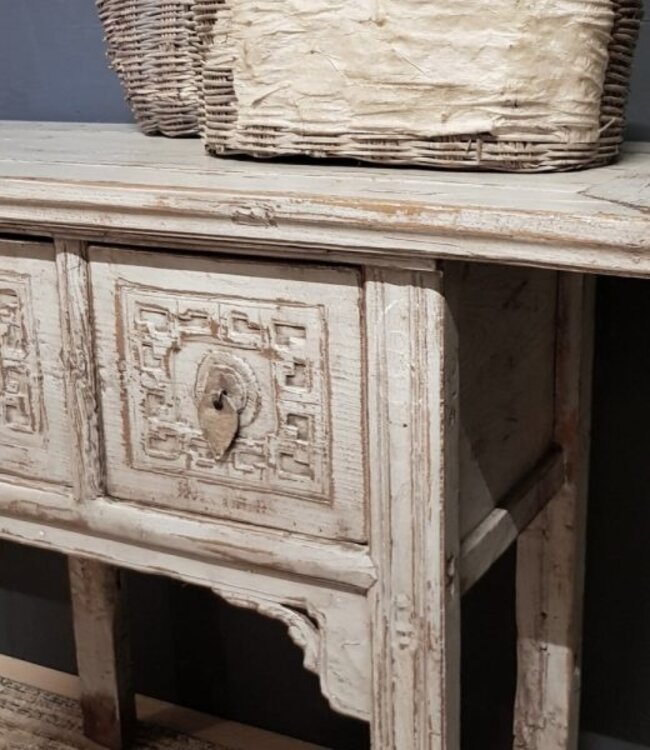 Luksa Home Collection Wandtafel | 2 Laden | Aziatisch | H80 x B110 x D45 cm