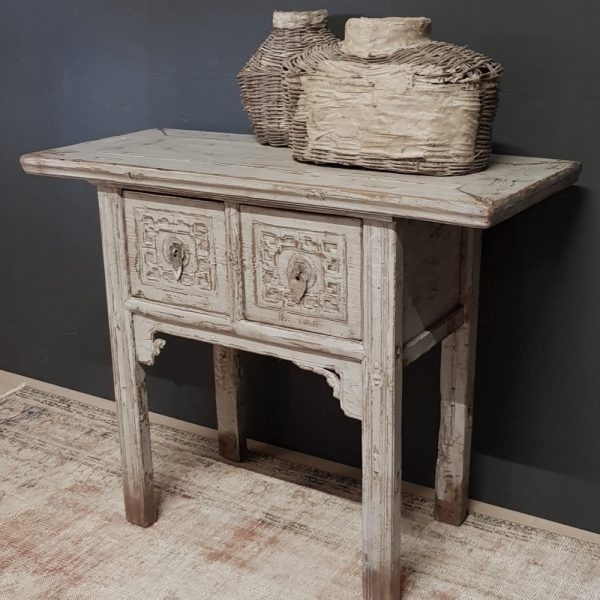 Luksa Home Collection Wandtafel | 2 Laden | Aziatisch | H80 x B110 x D45 cm