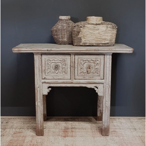 Luksa Home Collection Wandtafel | 2 Laden | Aziatisch | H80 x B110 x D45 cm