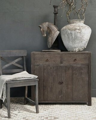 Luksa Home Collection Dressoir Charlie | Antique Grey | H85 x B95 x D45 cm