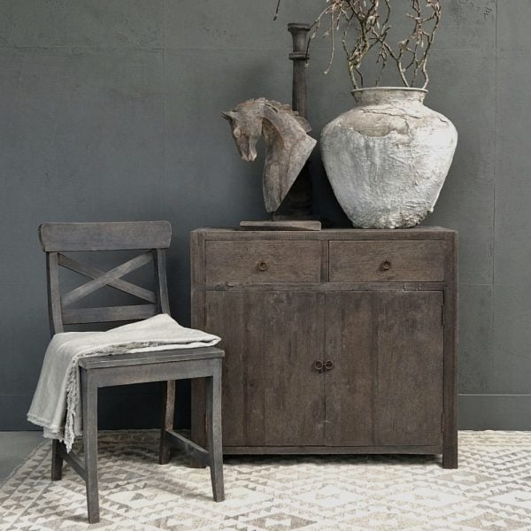Luksa Home Collection Dressoir Charlie | Antique Grey | H85 x B95 x D45 cm