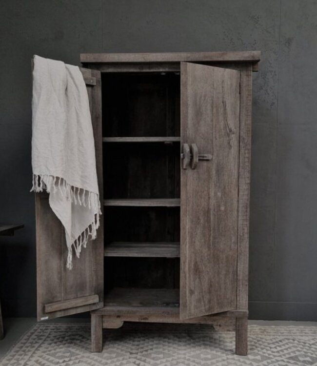 Luksa Home Collection Kast Jintse | Antique Grey | H190 x B100 x D50 cm