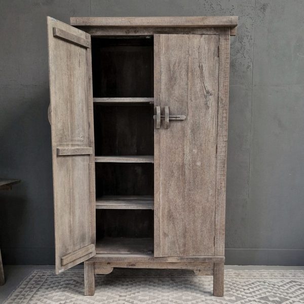 Luksa Home Collection Kast Jintse | Antique Grey | H190 x B100 x D50 cm