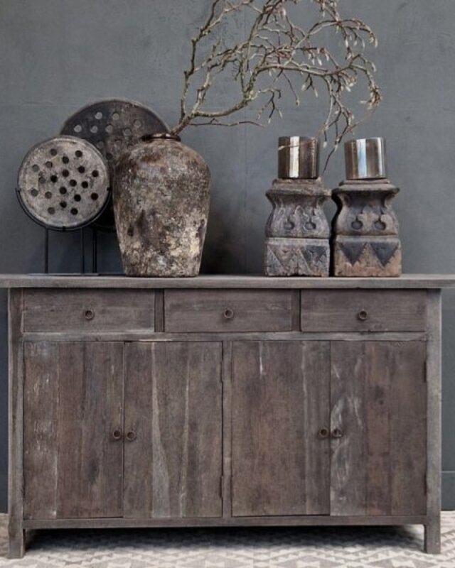 Luksa Home Collection Dressoir Doran | Antique Grey | H93 x B175 x D45 cm