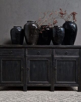 Luksa Home Collection Dressoir Bobbie | Vintage Black | H95 x B180 x D45 cm
