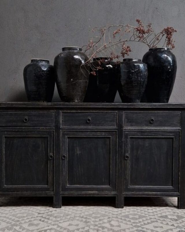 Luksa Home Collection Dressoir Bobbie | Vintage Black | H95 x B180 x D45 cm