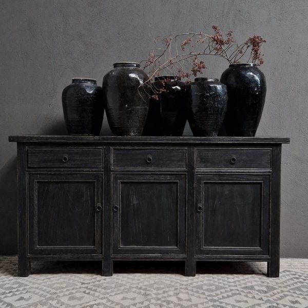 Luksa Home Collection Dressoir Bobbie | Vintage Black | H95 x B180 x D45 cm