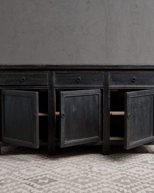 Luksa Home Collection Dressoir Bobbie | Vintage Black | H95 x B180 x D45 cm