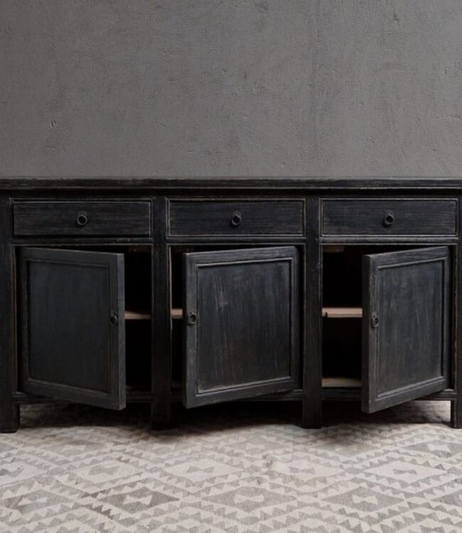 Luksa Home Collection Dressoir Bobbie | Vintage Black | H95 x B180 x D45 cm