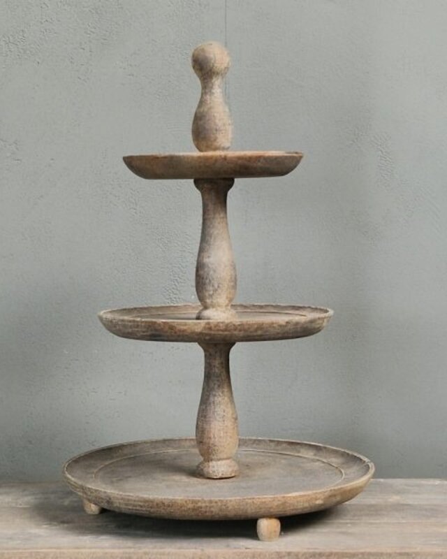 Luksa Home Collection Etagère Flip | Antique Grey | Rond | H60 x D40 cm