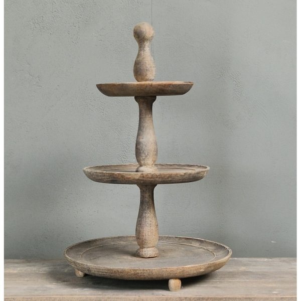 Luksa Home Collection Etagère Flip | Antique Grey | Rond | H60 x D40 cm
