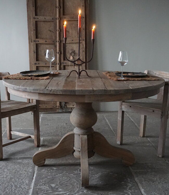 Rene Houtman Eetkamertafel Nova | Rond | Bruin | Ø130 cm x H79 cm